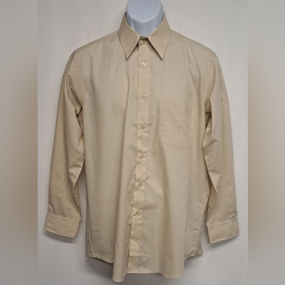 Dino Lorenzo M 15.5 32/33 Single Needle Tailoring Long Sleeve Button Down - Picture 1 of 5